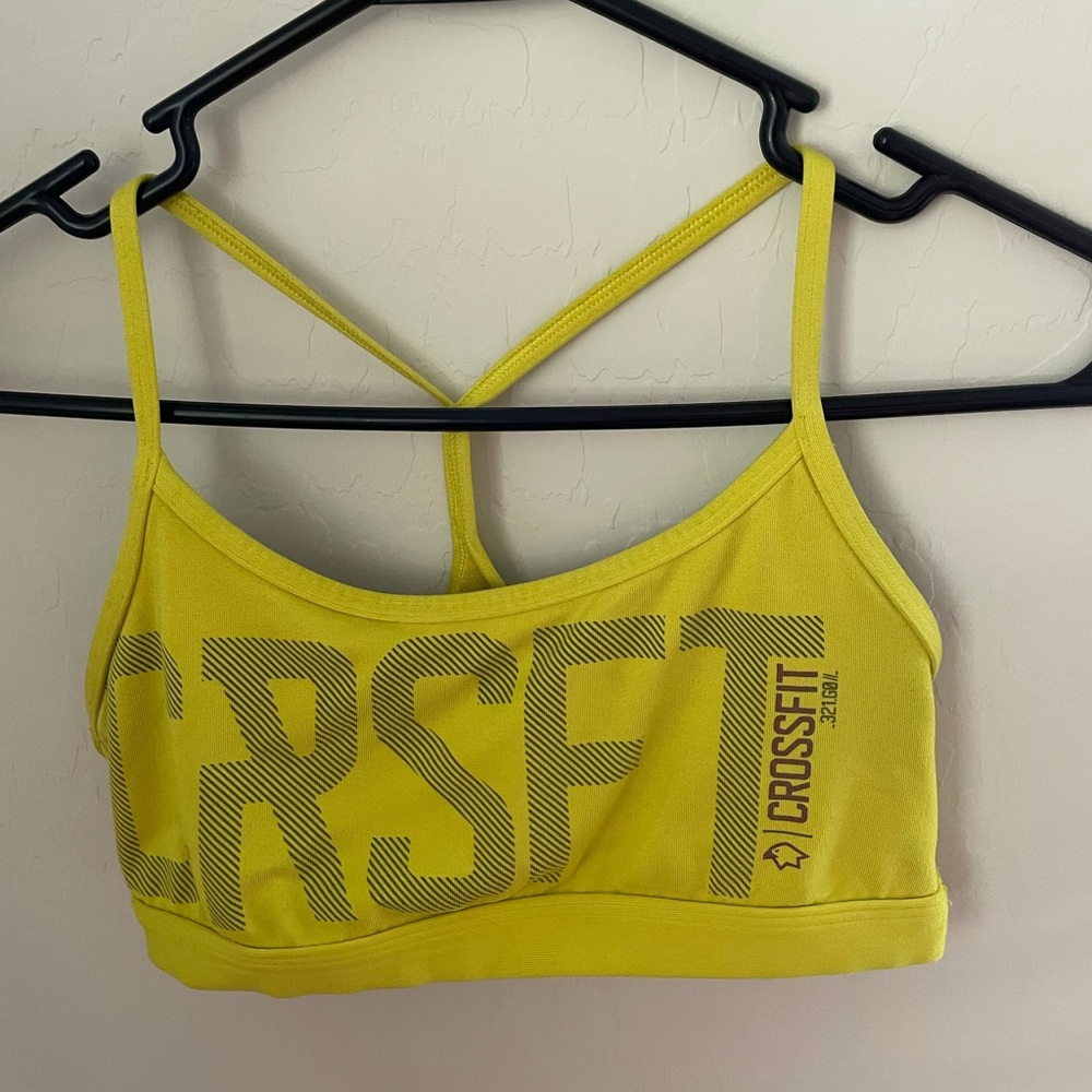 CrossFit Reebok Sports bra yellow size Small